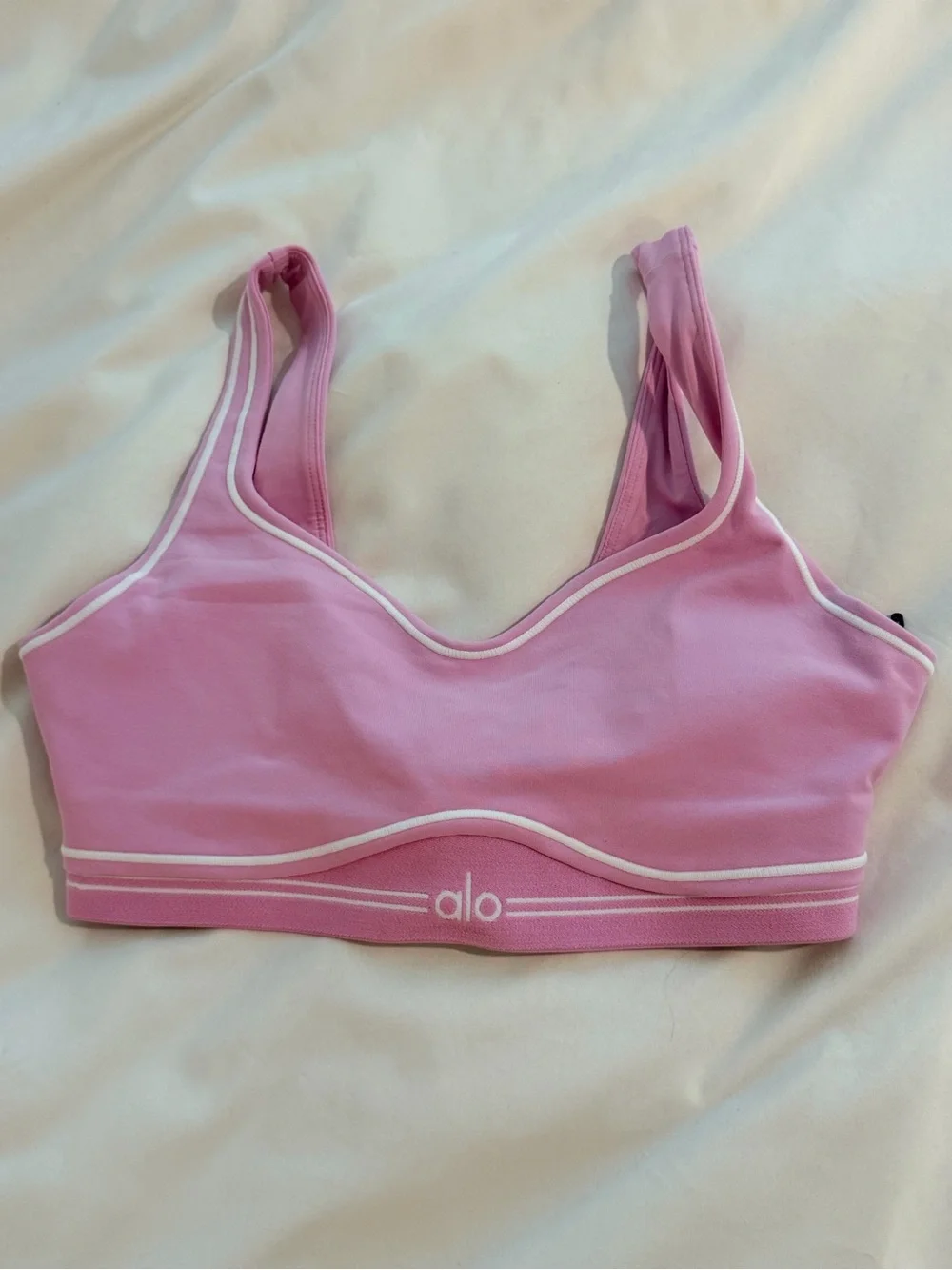 ALO Yoga Pink Padded Light-Support Sports Bra